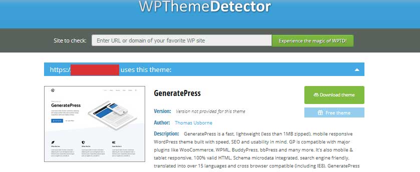 wordpress theme and plugin detector tool