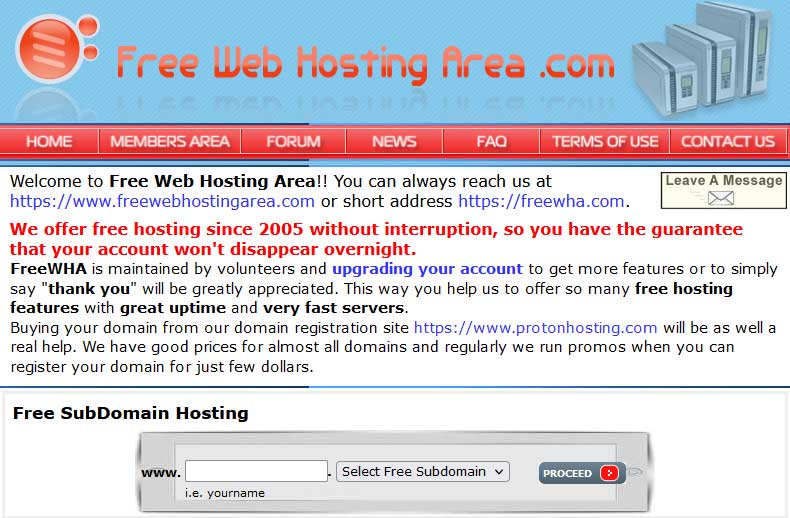 freewebhostingarea