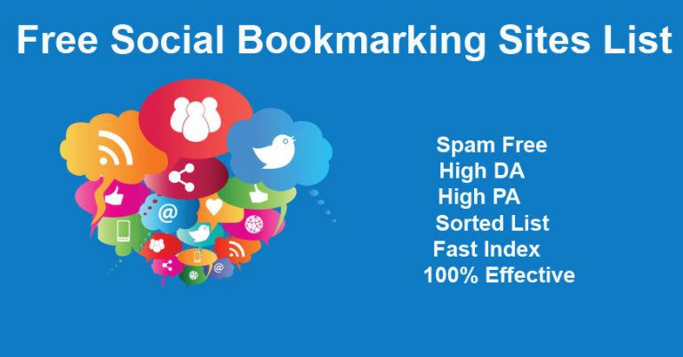 Free social bookmarking submission sites list