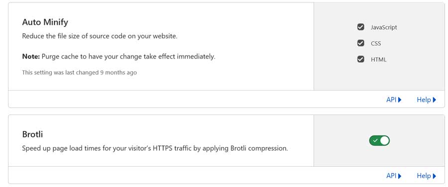 cloudflare-speed-settings