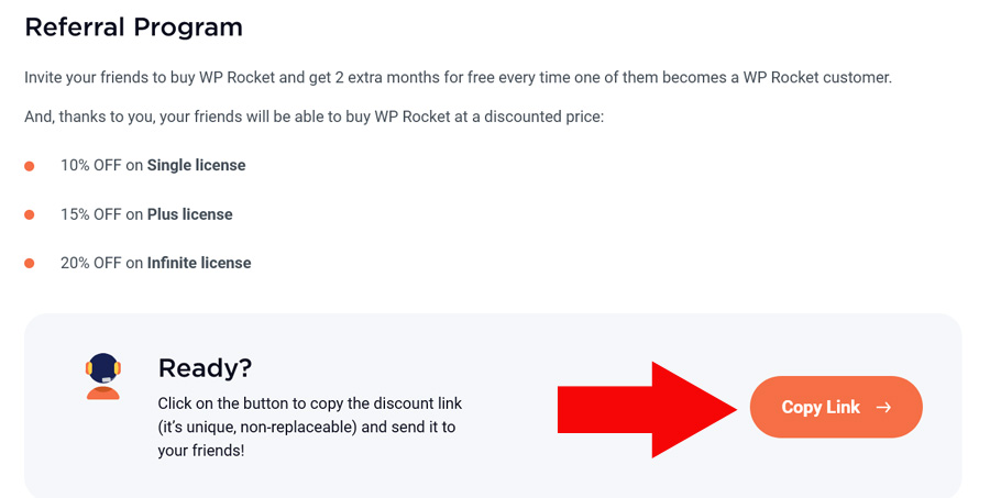 wp rocket referral program